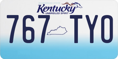 KY license plate 767TYO