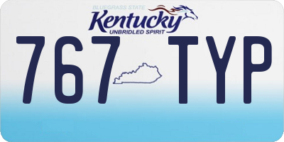 KY license plate 767TYP