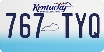 KY license plate 767TYQ