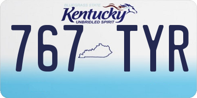 KY license plate 767TYR