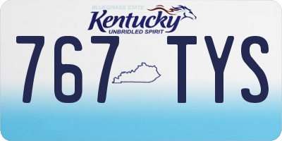 KY license plate 767TYS