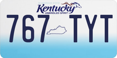 KY license plate 767TYT