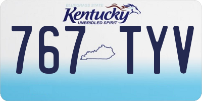 KY license plate 767TYV
