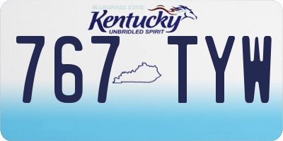 KY license plate 767TYW