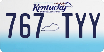 KY license plate 767TYY