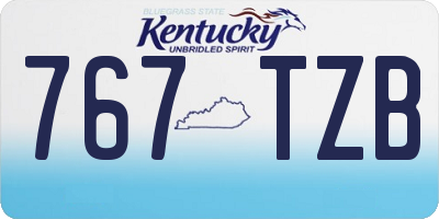 KY license plate 767TZB