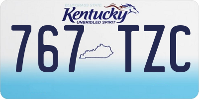 KY license plate 767TZC