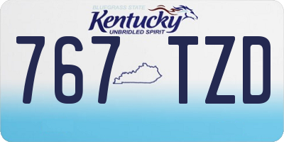 KY license plate 767TZD