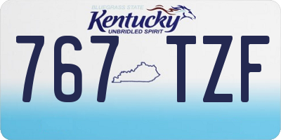 KY license plate 767TZF