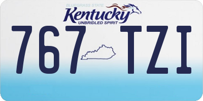 KY license plate 767TZI