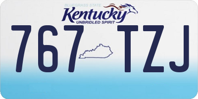 KY license plate 767TZJ