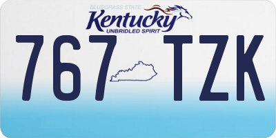 KY license plate 767TZK
