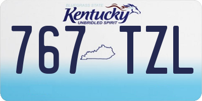 KY license plate 767TZL