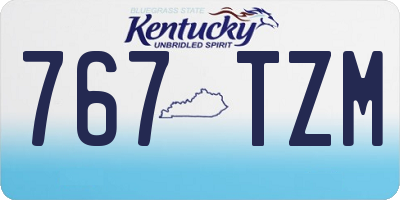 KY license plate 767TZM