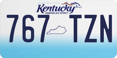KY license plate 767TZN