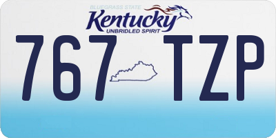 KY license plate 767TZP