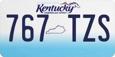 KY license plate 767TZS