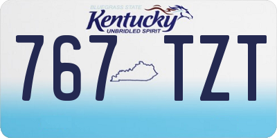 KY license plate 767TZT