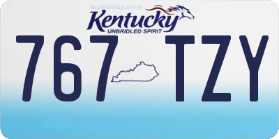 KY license plate 767TZY