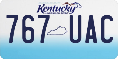 KY license plate 767UAC