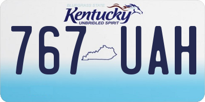 KY license plate 767UAH