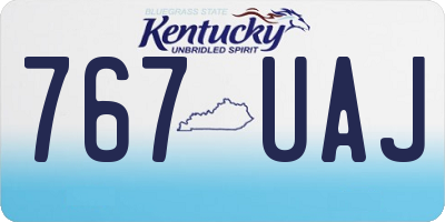 KY license plate 767UAJ