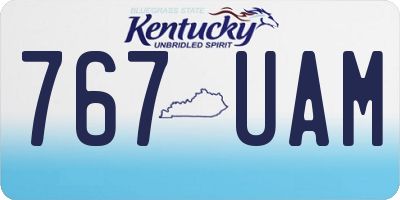 KY license plate 767UAM