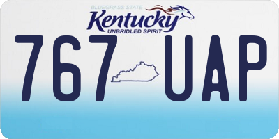 KY license plate 767UAP