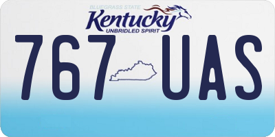 KY license plate 767UAS