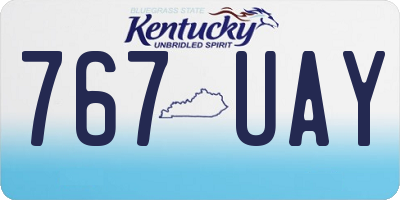 KY license plate 767UAY