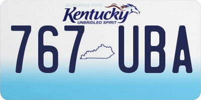 KY license plate 767UBA