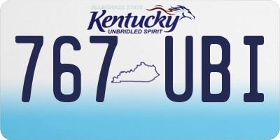 KY license plate 767UBI