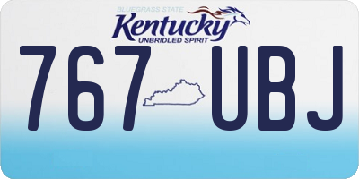 KY license plate 767UBJ