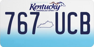 KY license plate 767UCB