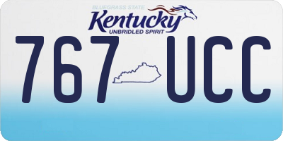 KY license plate 767UCC