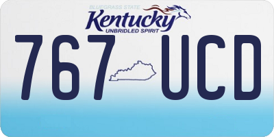 KY license plate 767UCD