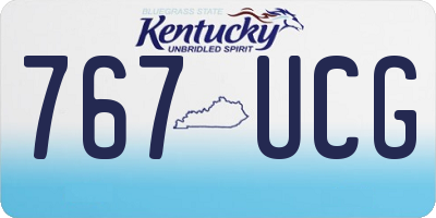 KY license plate 767UCG
