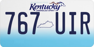 KY license plate 767UIR