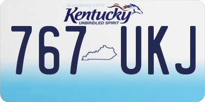 KY license plate 767UKJ