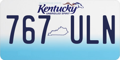KY license plate 767ULN