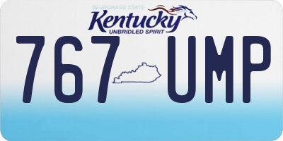 KY license plate 767UMP