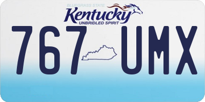 KY license plate 767UMX