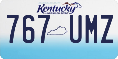 KY license plate 767UMZ