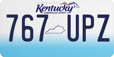 KY license plate 767UPZ