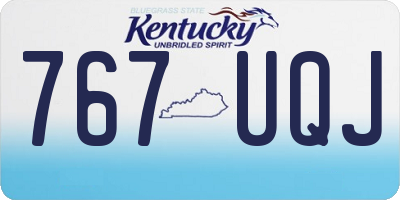 KY license plate 767UQJ