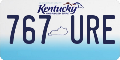 KY license plate 767URE