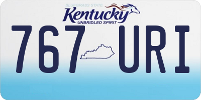 KY license plate 767URI