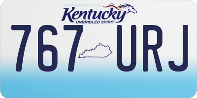 KY license plate 767URJ