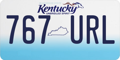 KY license plate 767URL