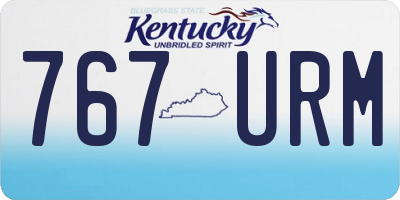 KY license plate 767URM